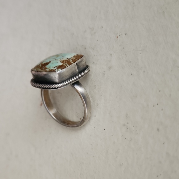 Rare NWOT Native American Navajo  Australian Variscite & Sterling Ring 💍 💚 - Picture 15 of 17